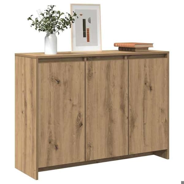 Maison Exclusive - Buffet i håndlavet egetræ 102x33x75 cm i ingeniørtræ