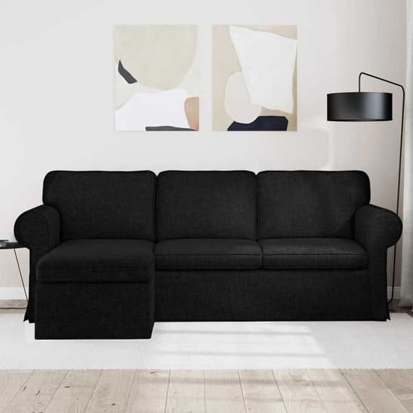 Maison Exclusive - Musta sohva 215 x 138 x 80 cm kangas