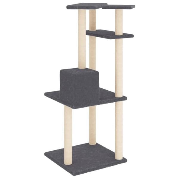 Maison Exclusive - Kattträd med sisal klöstrumpor mörkgrå 123 cm mörkgrå