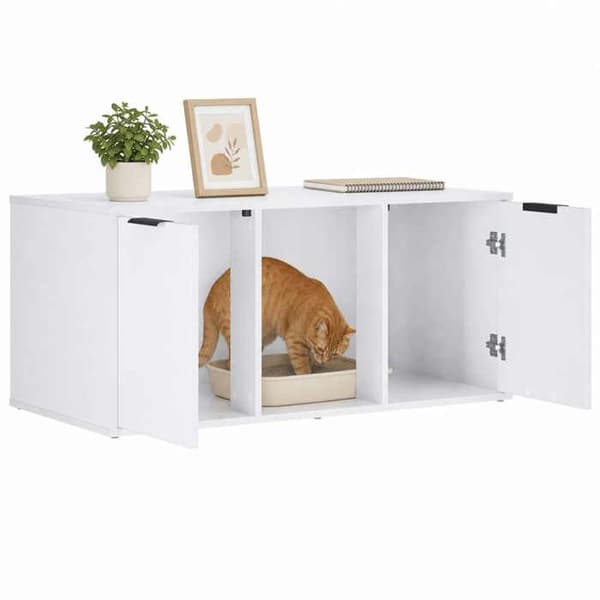 Maison Exclusive - Möbel för kattlåda Vit 100 x 49 x 45 cm Vit