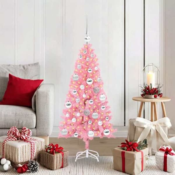Juletræ - EKSKLUSIV HUS - 120 cm - Rosa - PVC - LED USB Ros