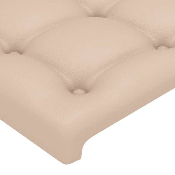 Maison Exclusive - LED Hovedgærde Cappuccino 103x16x118/128 cm Simil læder