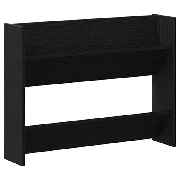 Skoopbevaring - EKSKLUSIV HUS - 83 x 18 x 60 cm - Ingeniørtræ - Væghængt - Sort