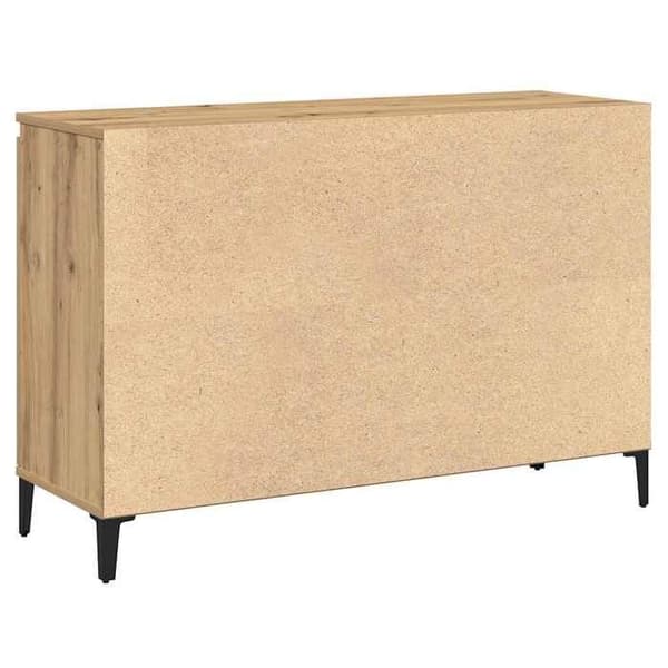 Maison Exclusive - Buffet i egetræ, håndlavet 102x35x70 cm, ingeniørtræ