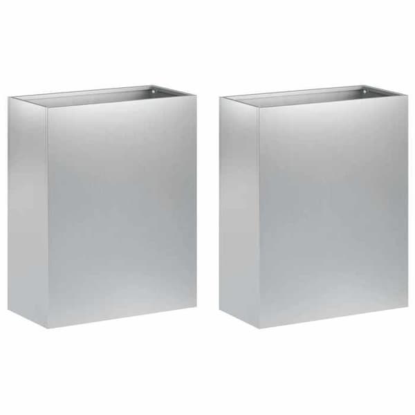 Maison Exclusive - Trädgårdskrukor 2 st Silver 40 x 20 x 40 cm