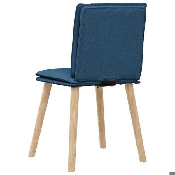 Maison Exclusive - Spisestole sæt af 6 blå stof