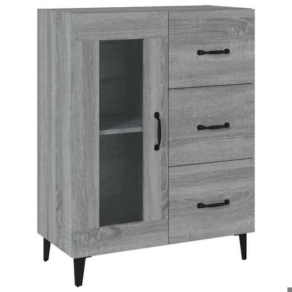 Maison Exclusive - Buffet Sonoma grå 69,5x34x90 cm ingeniørtræ