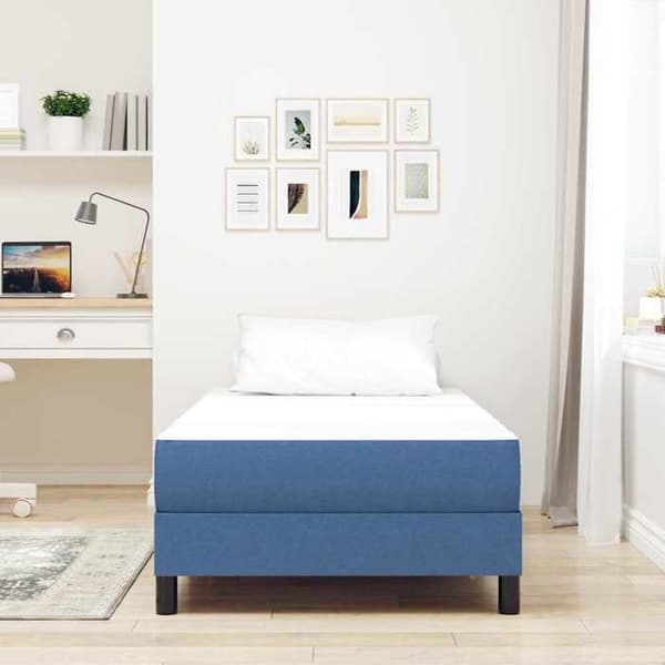 Maison Exclusive - Sengemad med blå madras 80 x 200 cm stof