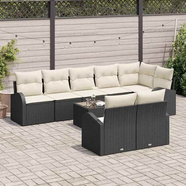 Maison Exclusive - 9-delars trädgårdsoff-set 8-sits