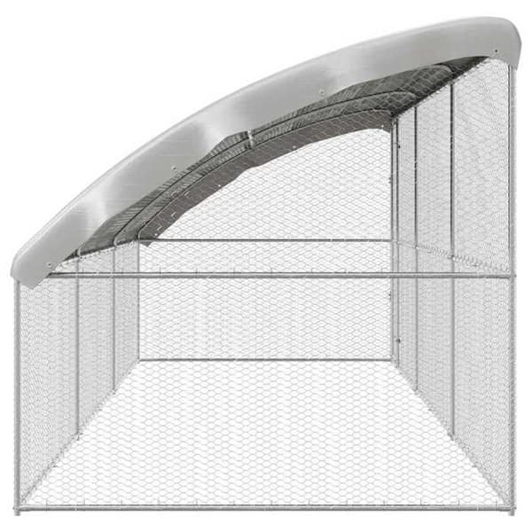 Maison Exclusive - Hönsgård med 1 dörr 3 delar Silver 600x200x200cm Silver