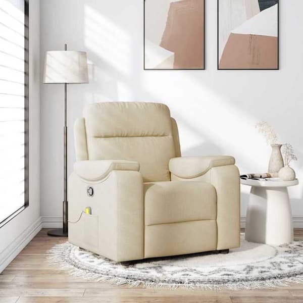 Massage stol - EKSKLUSIV HUS - Justerbar - 6 massagepunkter - Læneposition 135° - USB-stik Grädde
