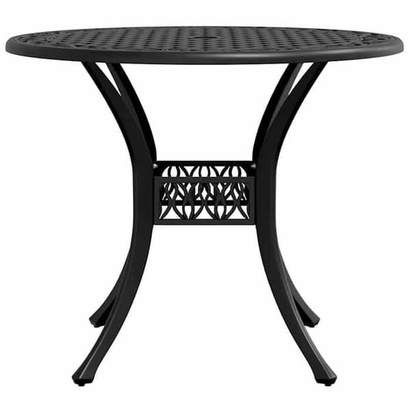 Maison Exclusive - Sort havebord Ø90x75 cm støbt aluminium Svart