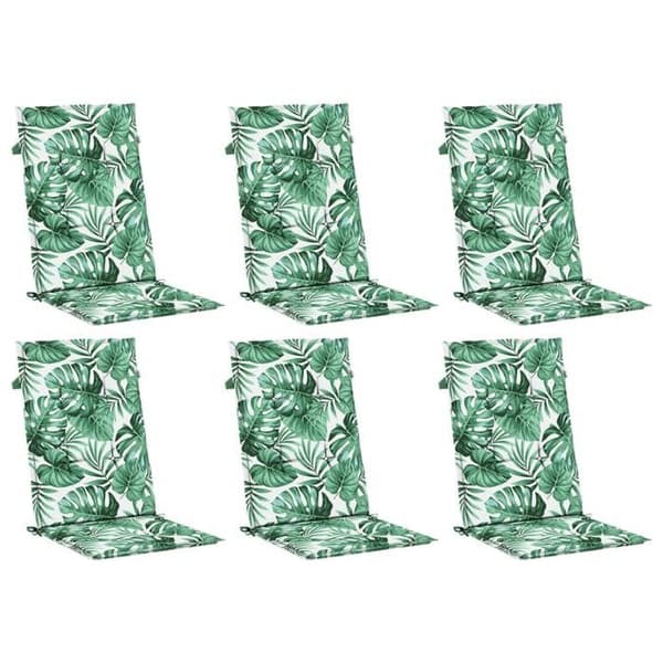 Maison Exclusive - Kuddar för stolar med hög rygg, set om 6, bladmodell