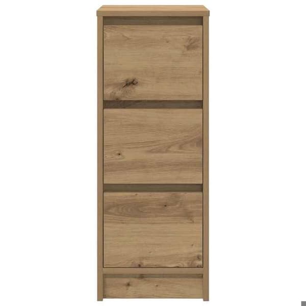 Maison Exclusive - Buffet i håndlavet egetræ 29,5x34x76 cm i ingeniørtræ