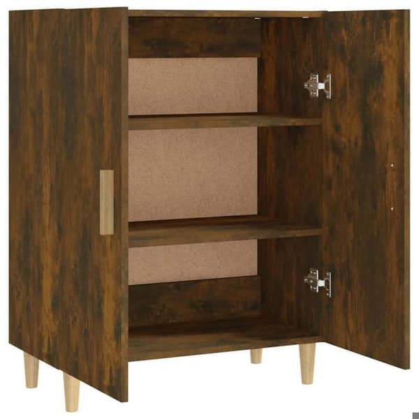 Maison Exclusive - Buffet Røget Eg 70x34x90 cm Ingeniørtræ