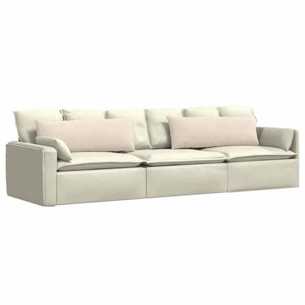 Sofa puder - EKSKLUSIV HUS - 120 x 40 cm - Sæt 2 - Beige - Polyester med lynlås beige