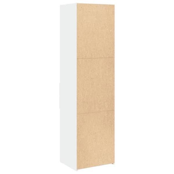 Maison Exclusive - Vit hög buffé 50x42,5x185 cm ingenjörsträ