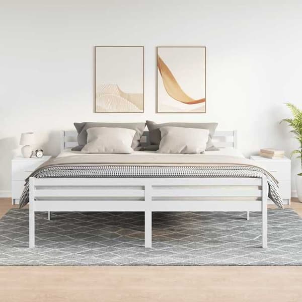Maison Exclusive - Natborde (sæt af 2) med 2 skuffer hvide 40 x 36 x 50 cm