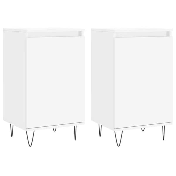 Maison Exclusive - Bufféer 2 st vit 40x35x70 cm ingenjörsträ