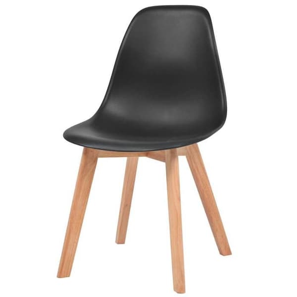 Maison Exclusive - Spisestole sæt af 6 Sort Plastik