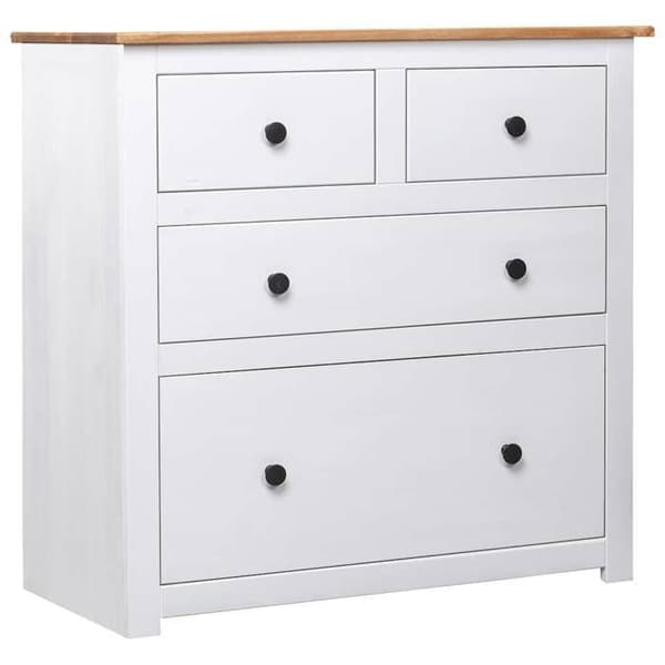 Maison Exclusive - Hvid Buffet 80x40x83 cm Pin Panama Vit