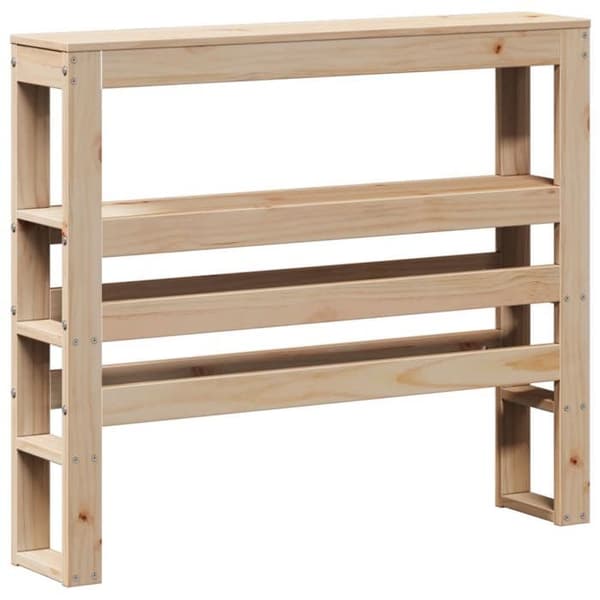 Maison Exclusive - Päätylevy hyllyillä 90 cm massiivipuusta