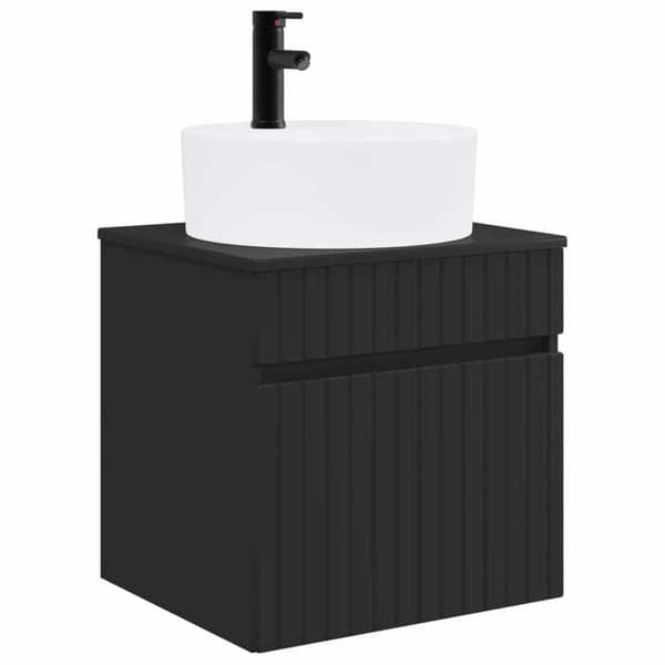 Maison Exclusive - Badeværelsesskabssæt 3 stk Sort 49 x 44,5 x 65 cm