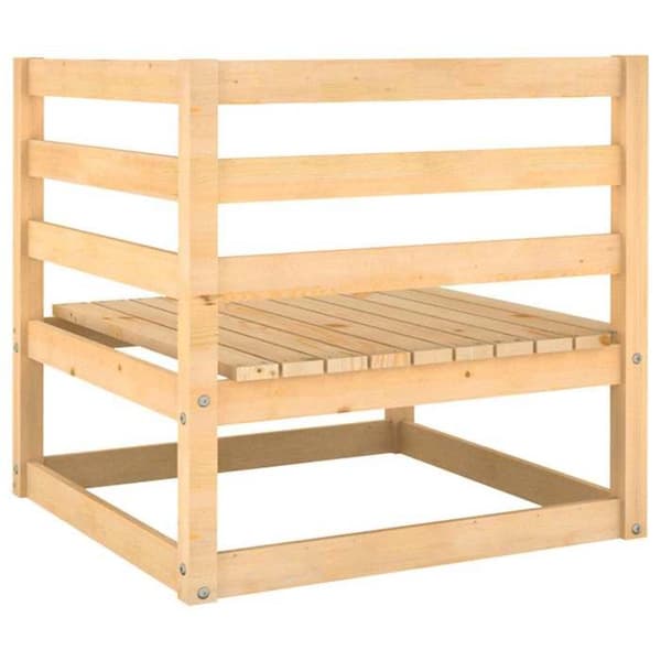 Havemøbel 2 pladser - MAISON EXCLUSIVE - Modulerbart design - Massivt fyrretræ - Puder - Grå