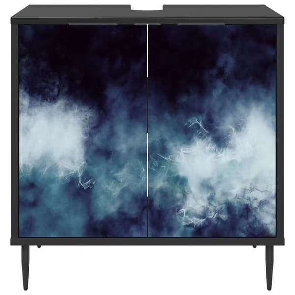 Maison Exclusive - Badeværelsesskab RAALTE Sort eg 60 x 40 x 61 cm