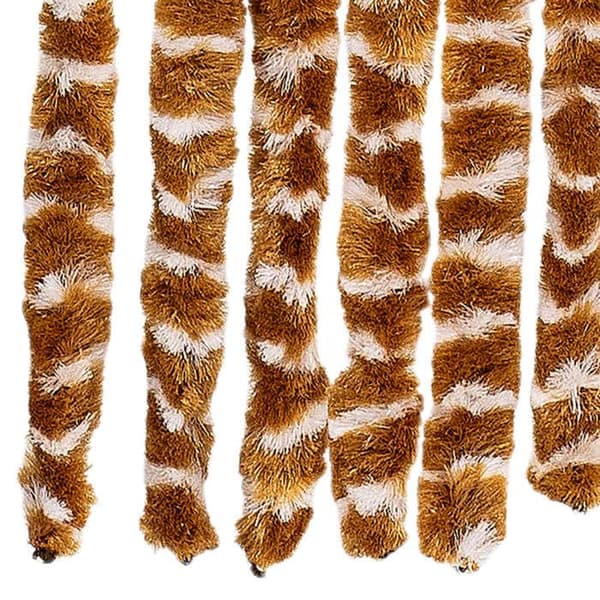 Maison Exclusive - Ockergul och vit myggnät 100x200 cm chenille