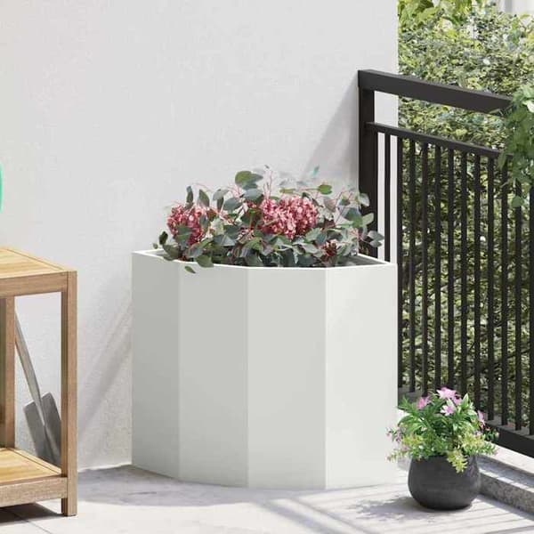Maison Exclusive - Vinkelskydd Vit 45 x 45 x 50 cm Stål