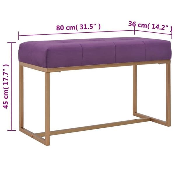 Maison Exclusive - 80 cm Violetti Samettipenkki Violett