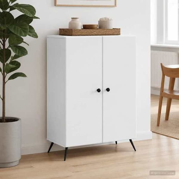 Maison Exclusive - Buffé Vit 66 x 34,5 x 90 cm Ingenjörsträ Vit