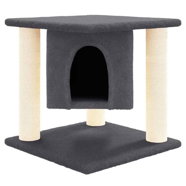 Maison Exclusive - Kattekradse med sisal i mørkegrå 37 cm Mörkgrå