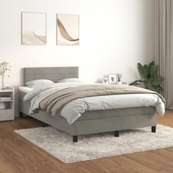 Maison Exclusive - Sängyn joustinpatja ja harmaa 120x200cm Sametti