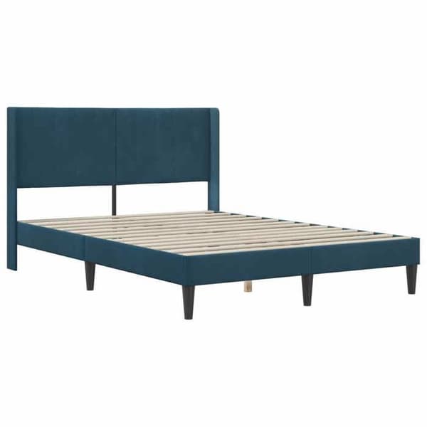 Sengestel - EKSKLUSIV HUS - Rektangulær - Blå - Velour - Madras 120 x 200 Blå