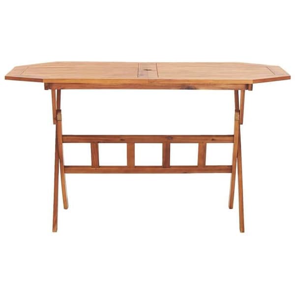 Havemøbel - EKSKLUSIV HUS - 135 x 85 x 75 cm - Massiv akacie - Sammenfoldelig - Hul til parasol