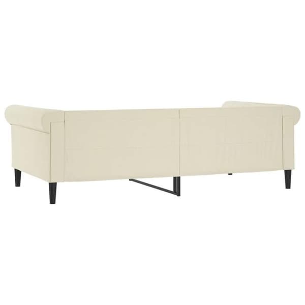 Maison Exclusive - Cremefarvet daybed 100x200 cm i kunstlæder