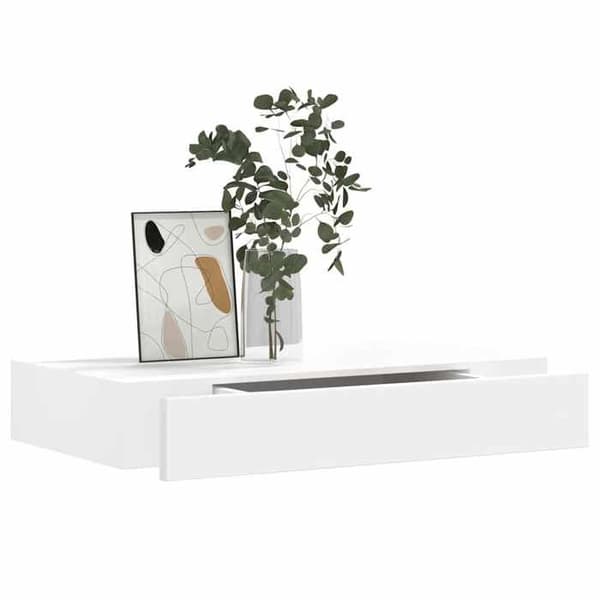 Maison Exclusive - Seinähyllyt laatikoilla 2 kpl Valkoinen 48 cm Matt vit