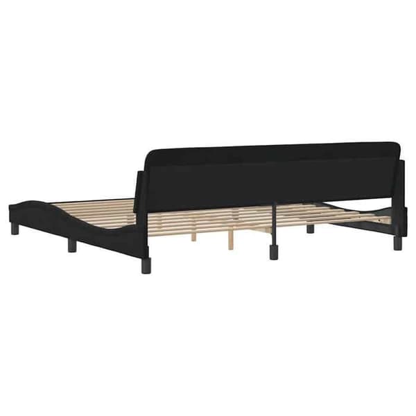 Maison Exclusive - Dover musta sänkykehys 200x200 cm sametti