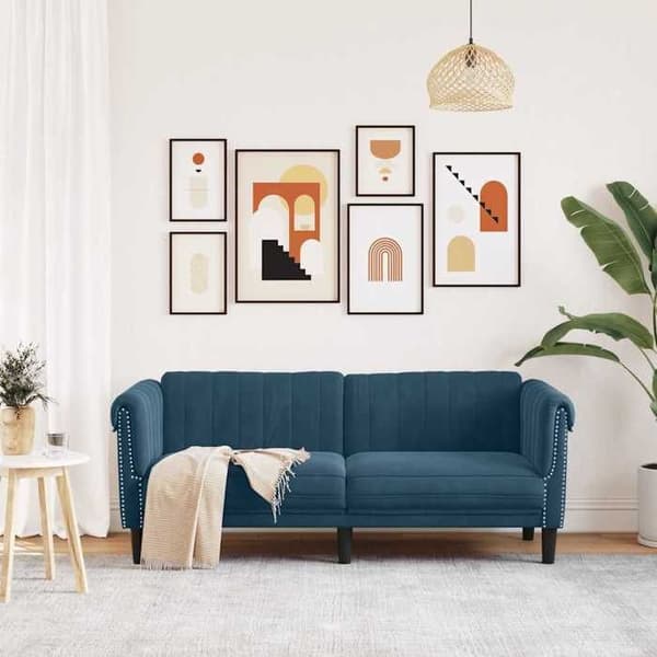 Maison Exclusive - Sininen samettinen kahden hengen sohva
