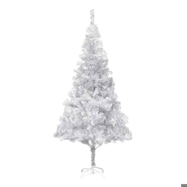 Konstgjord julgran - EXKLUSIV HEM - förbelyst - 180 cm - silver PET - USB LED silver-