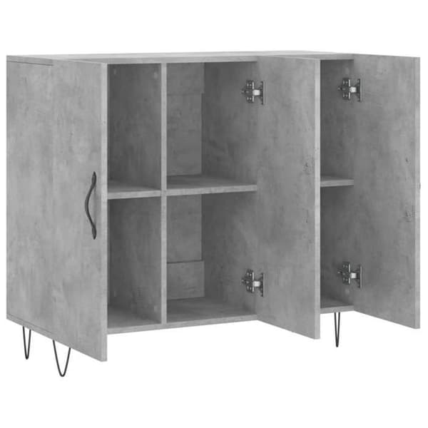 Maison Exclusive - Betonggrå buffé 90x34x80 cm ingenjörsträ