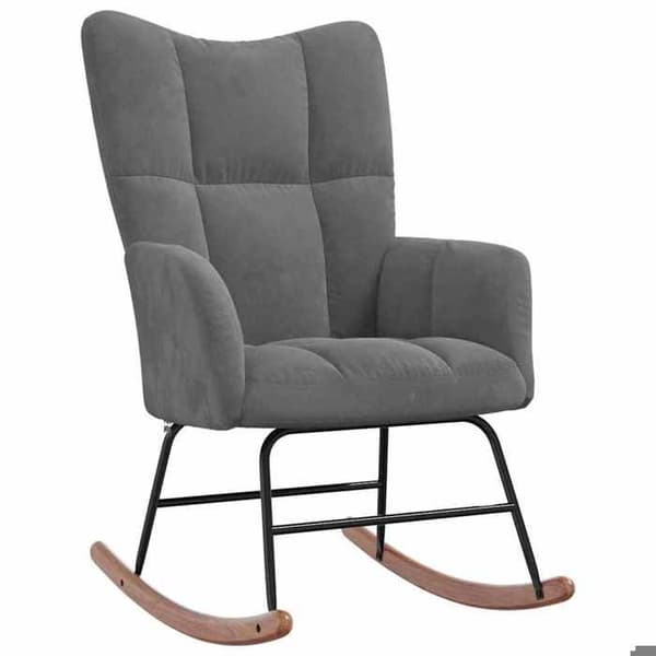 Maison Exclusive - Mørkegrå Velour Gyngestol