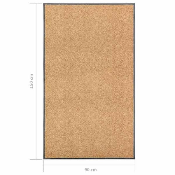 Maison Exclusive - Vaskbar dørmåtte Creme 90x150 cm Grädde