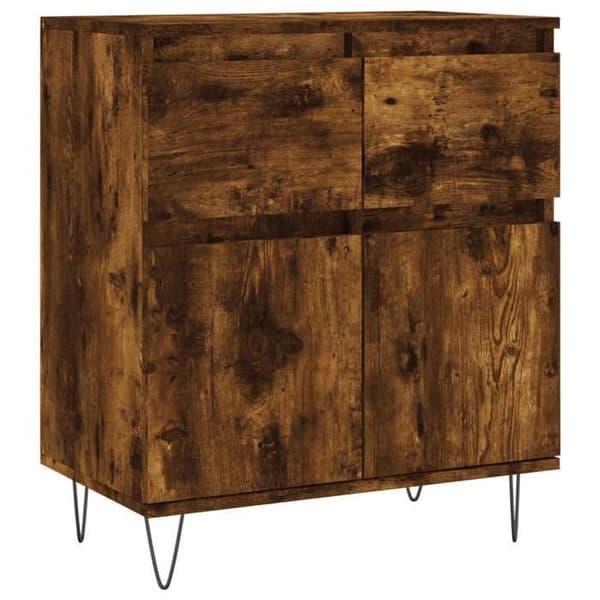 Maison Exclusive - Buffé Ek rökt 60x35x70 cm Ingenjörsträ