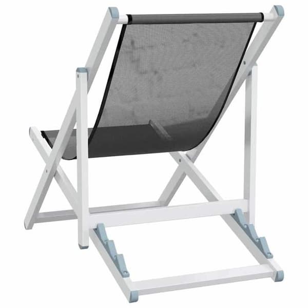 Maison Exclusive - Fällbara stolar 2 stycken Grå aluminium och textilén