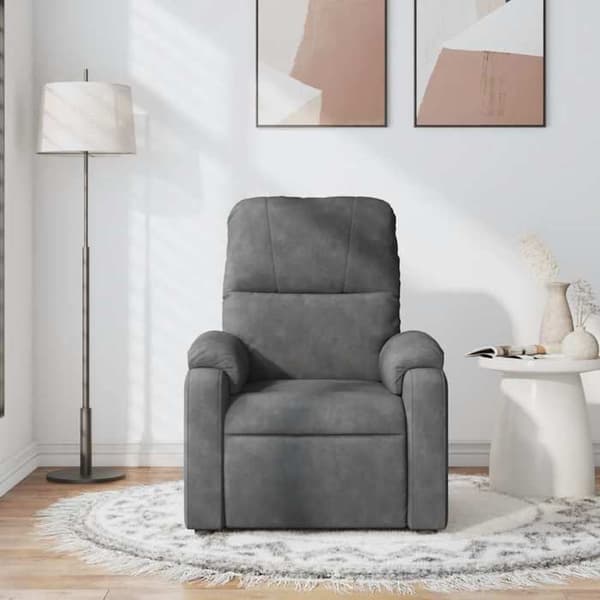 Maison Exclusive - Grått mikrofiber massagefåtölj med lutning