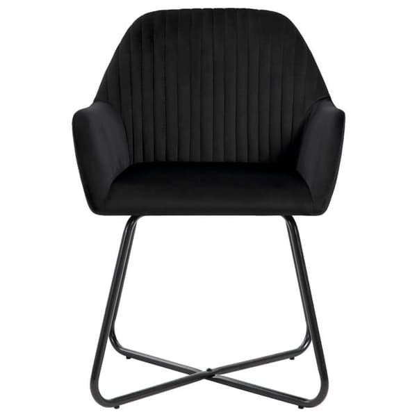 Maison Exclusive - Ruokatuolit 6 kpl musta sametti Matte svart