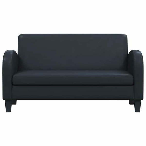 Maison Exclusive - Soffa 2-sits i svart syntetläder Svart
